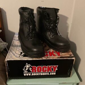 Rocky Black Leather Boots New in Box